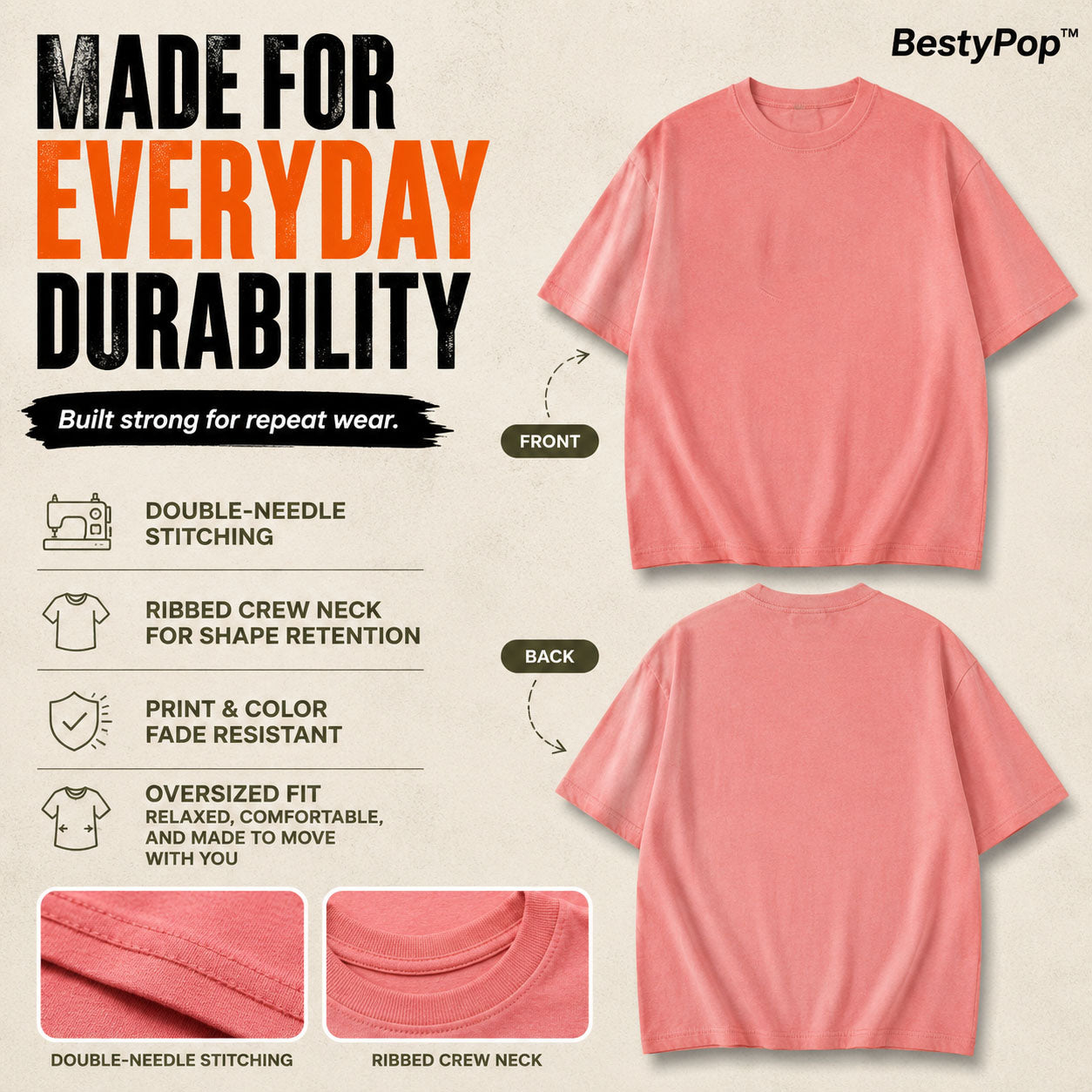 Women’s Oversized Plain T-Shirt
