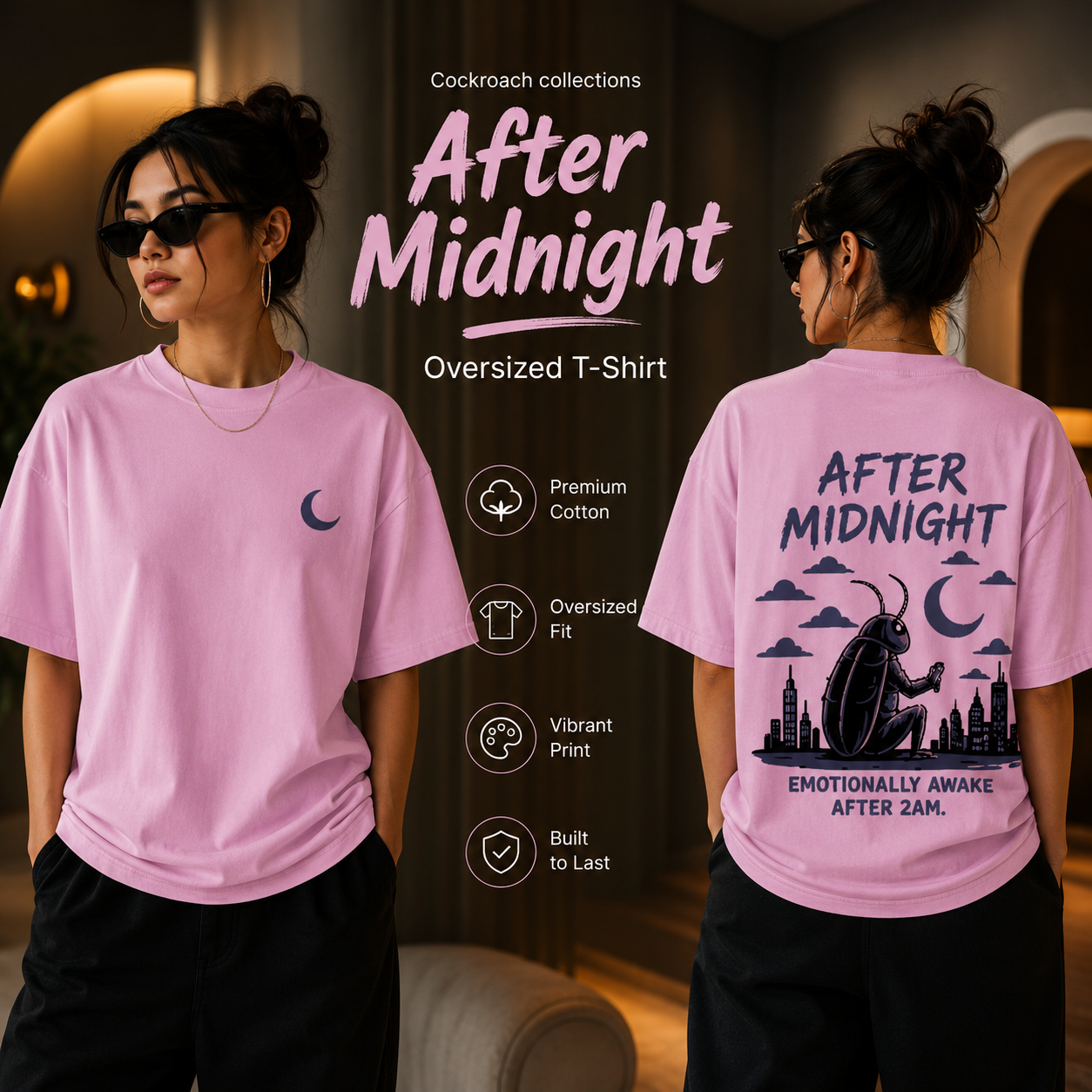 Women’s Oversized T-Shirt - After Midnight