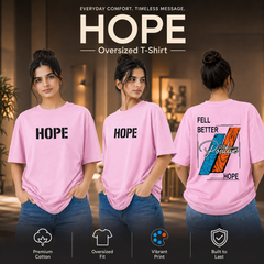 Women’s Oversized T-Shirt - Hope (225 GSM heavyweight fabric)