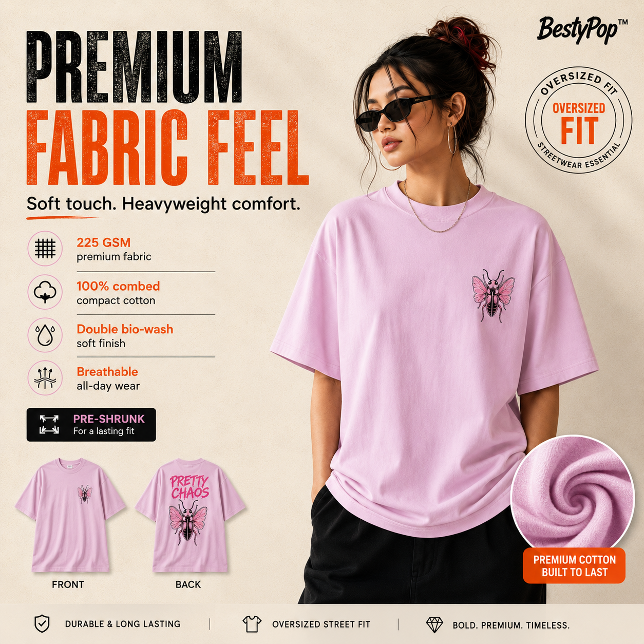 Women’s Oversized T-Shirt - Pretty Chaos