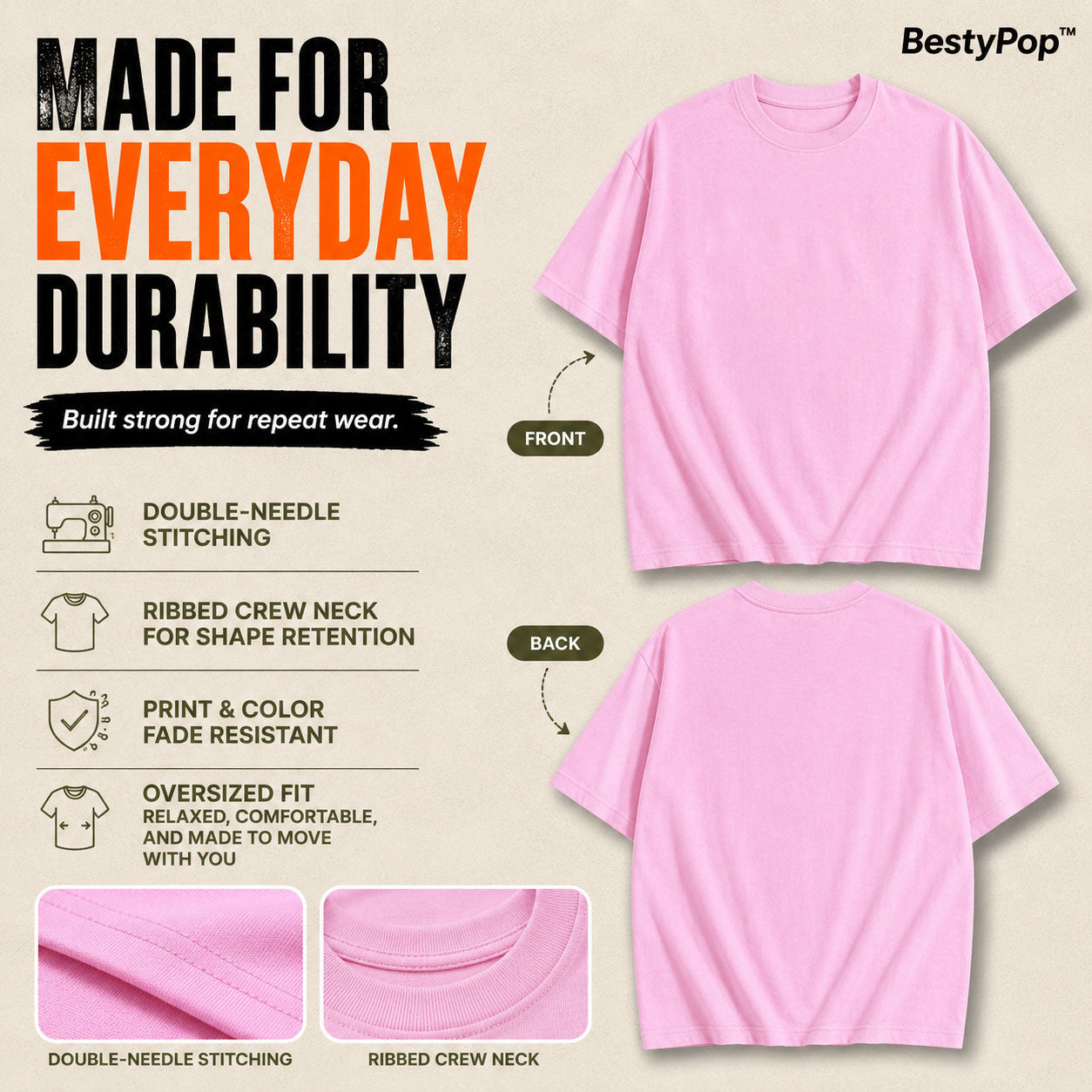 Women’s Oversized Plain T-Shirt