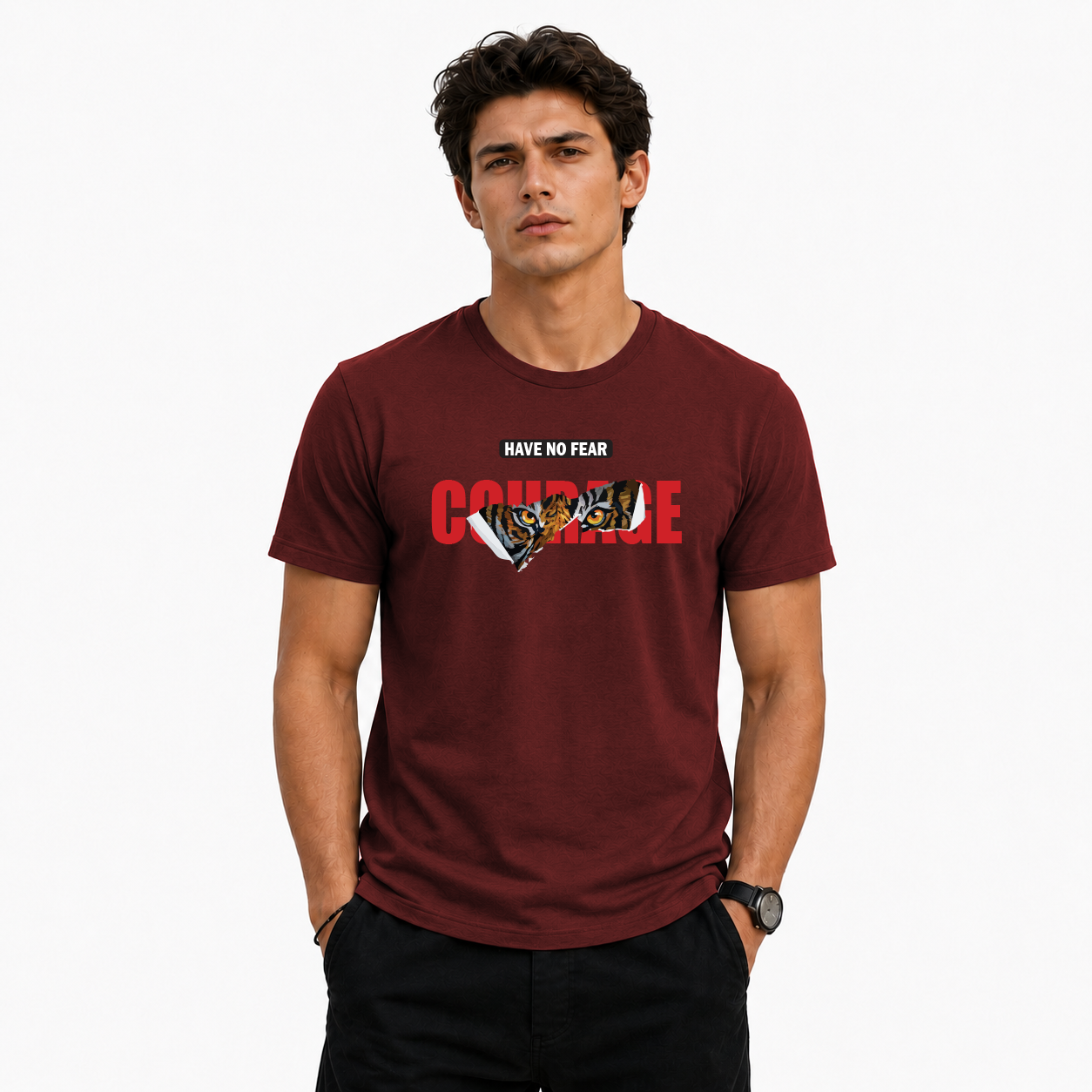 Men's Crew Neck t-shirt- Courage (170 GSM single jersey)