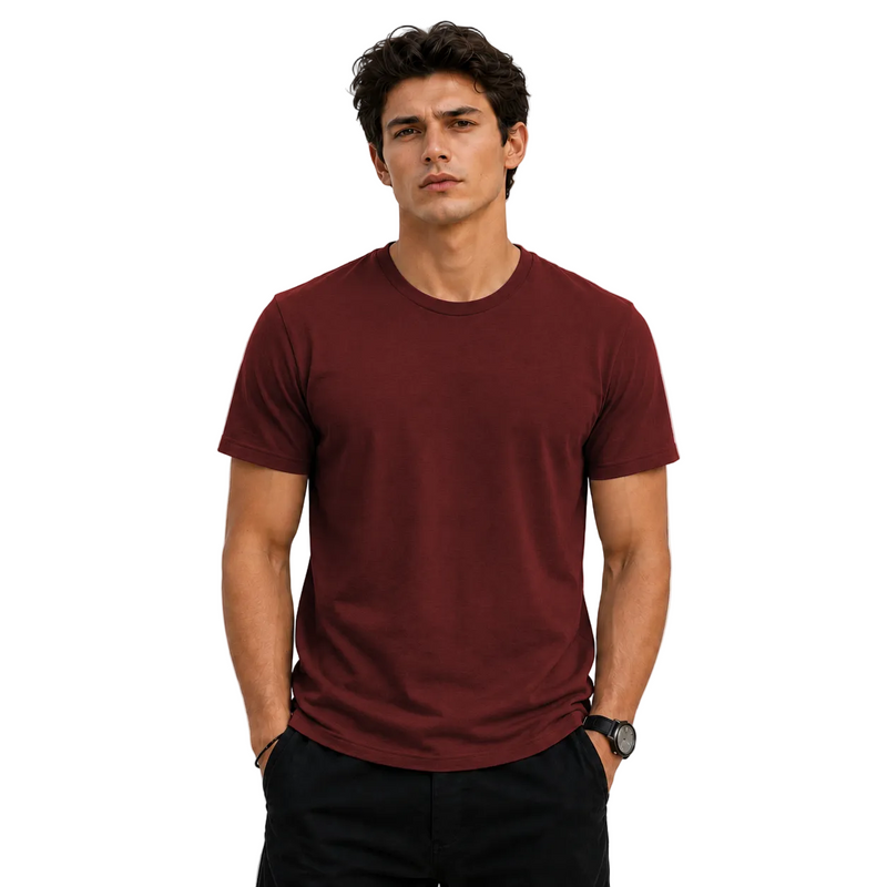 Men’s Plain Round Neck T-Shirt