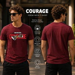 Men's Crew Neck t-shirt- Courage (170 GSM single jersey)