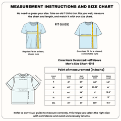 Men’s Oversized Graphic Print T-Shirt - 225 GSM