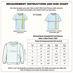 Men’s Graphic Print Round Neck Sweatshirt - 270 GSM (Copy)
