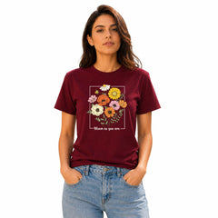 Women's Crew Neck t-shirt - Bloom as you are (170 GSM single jersey)