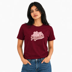 Dog Lover's Round Neck T-Shirts For Women - Stay Pawsitive - (170 GSM) single jersey