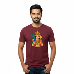 Men’s Graphic Print Round Neck T-Shirt- Murugan (170 GSM single jersey)