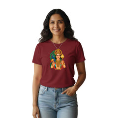 Women’s Graphic Print Round Neck T-Shirt- Murugan (170 GSM single jersey)