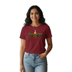 Women’s Graphic Print Round Neck T-Shirt- Murugan (170 GSM single jersey)