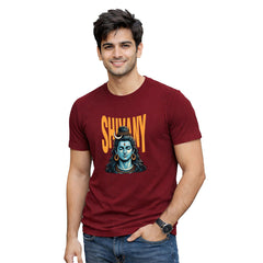 Men’s Graphic Print Round Neck T-Shirt- Shivan (170 GSM single jersey)