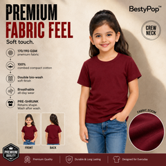 Girl’s Plain Round Neck T-Shirt