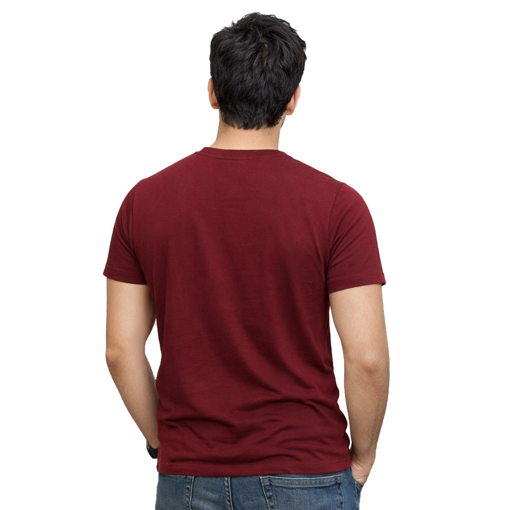 Men’s Graphic Print Round Neck T-Shirt-Jesus(170 GSM single jersey)