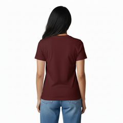Women’s Graphic Print Round Neck T-Shirt- Krishna (170 GSM single jersey)