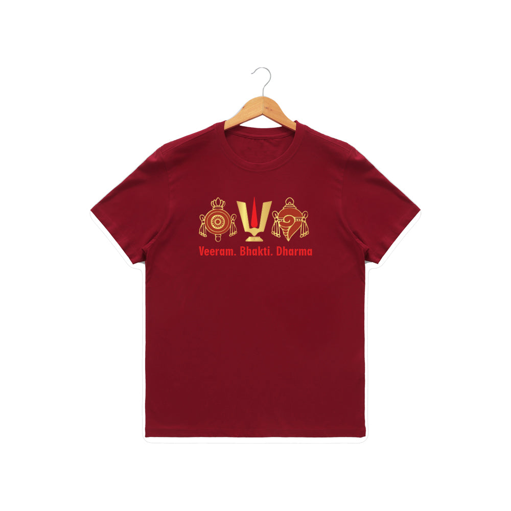 Men’s Graphic Print Round Neck T-Shirt-Tirupathi Balaji (170 GSM single jersey)
