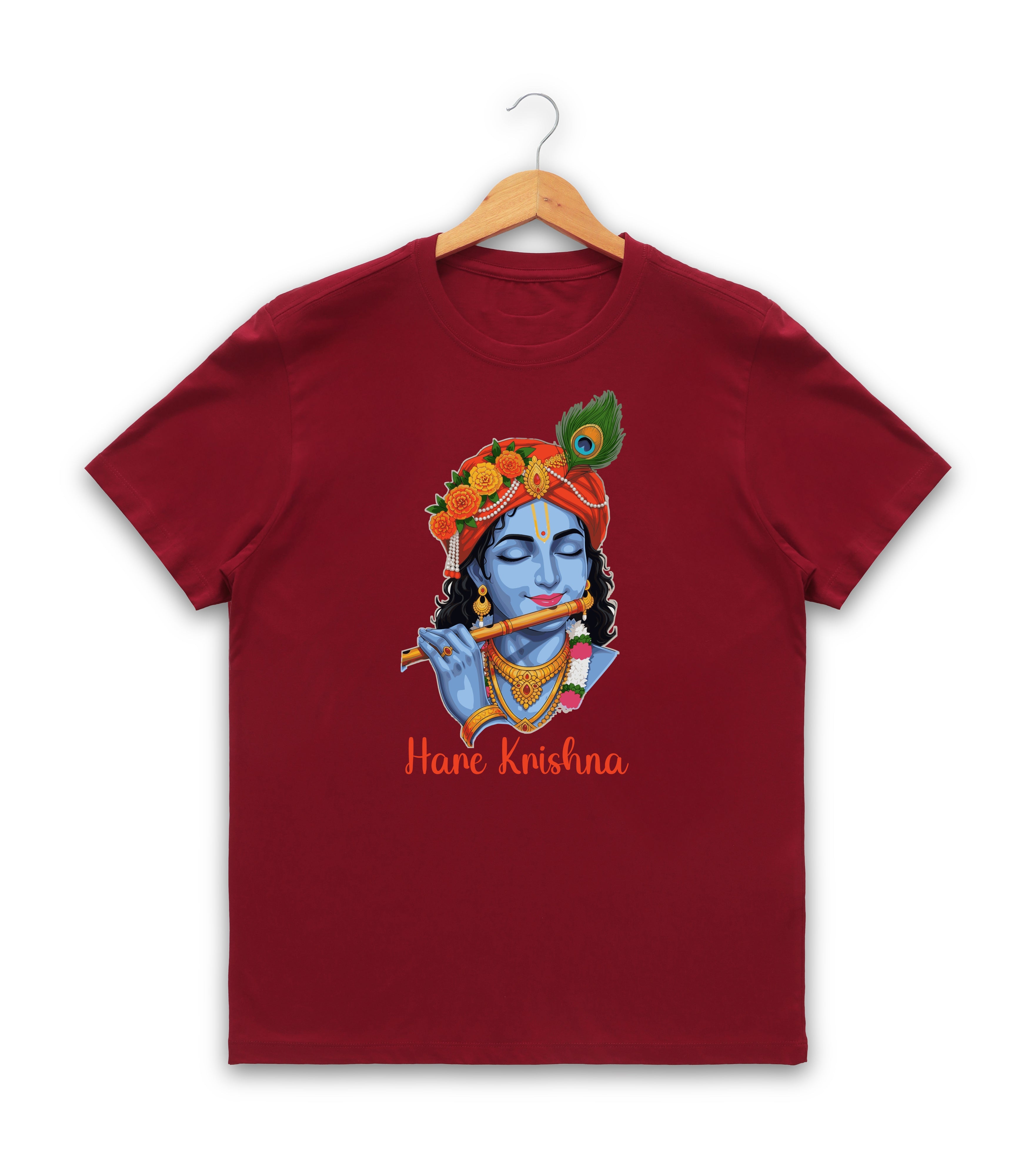 Women’s Graphic Print Round Neck T-Shirt- Krishna (170 GSM single jersey)