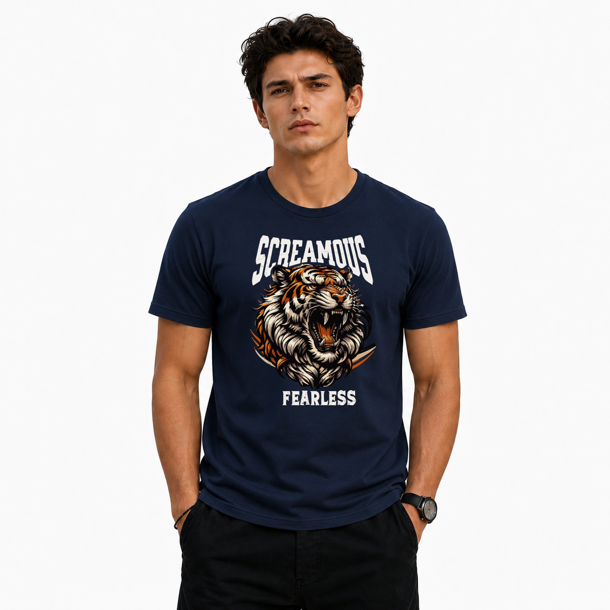 Men's Crew Neck t-shirt - Fearless (170 GSM single jersey)