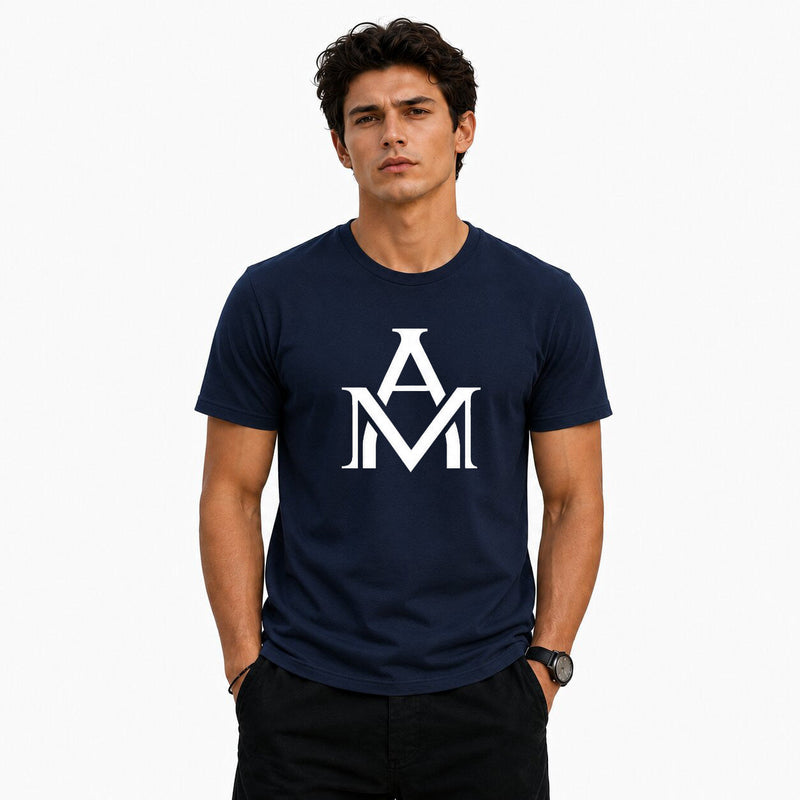 Men’s Graphic Print Round Neck T-Shirt- AM Designs