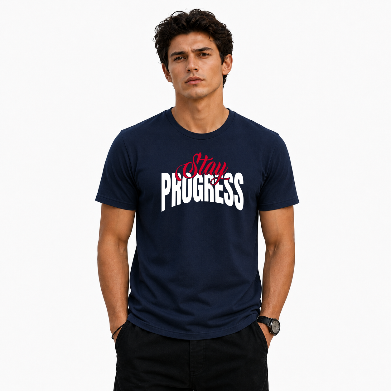 Men's Crew Neck t-shirt- Stay Process (170 GSM single jersey)
