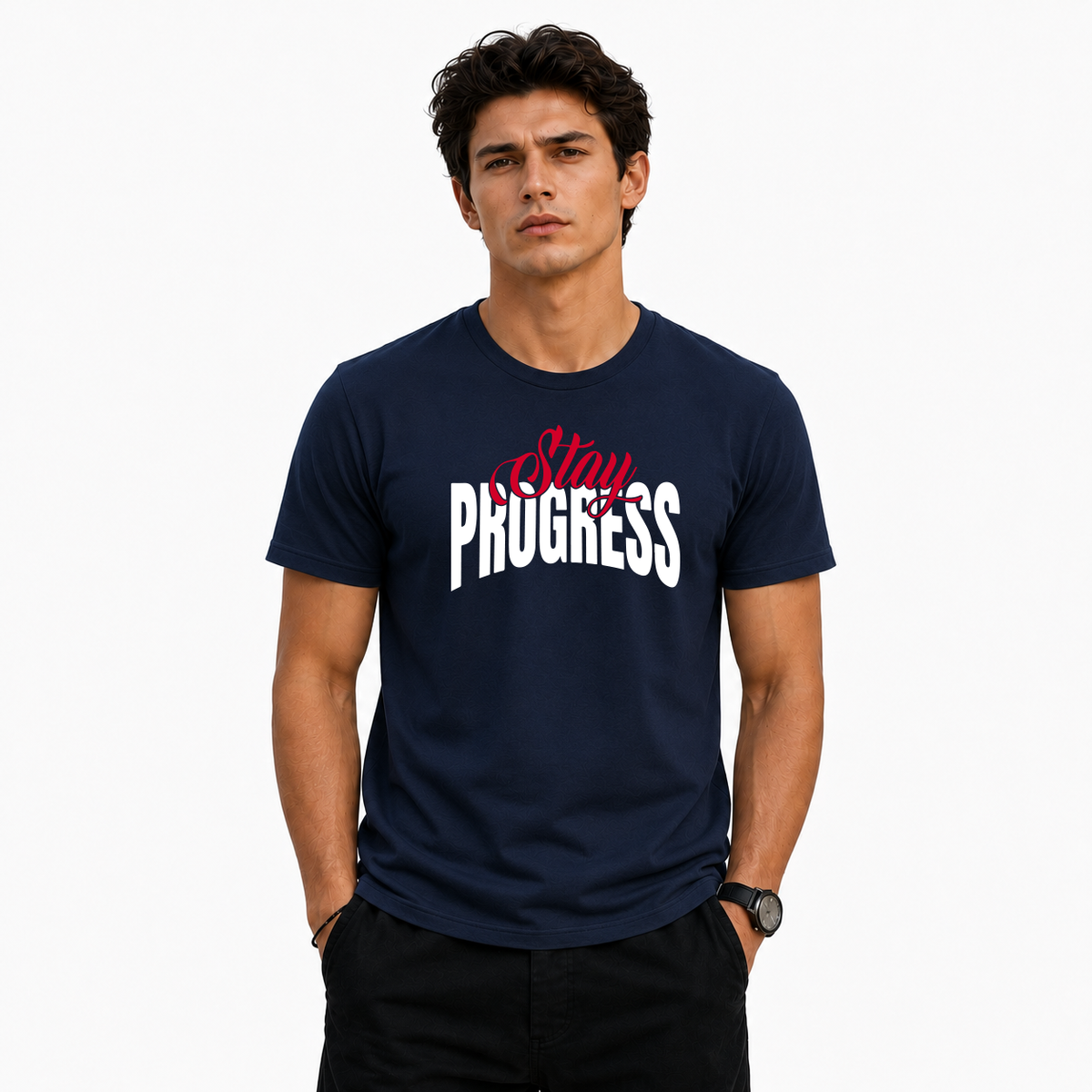 Men's Crew Neck t-shirt- Stay Process (170 GSM single jersey)