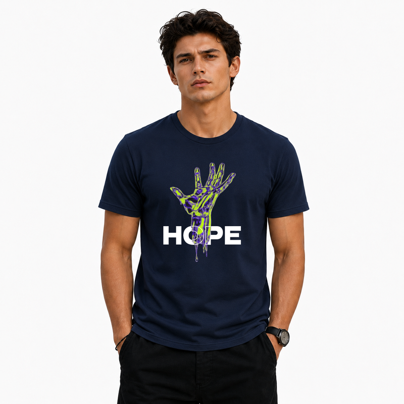 Men's Crew Neck t-shirt- Hope (170 GSM single jersey)