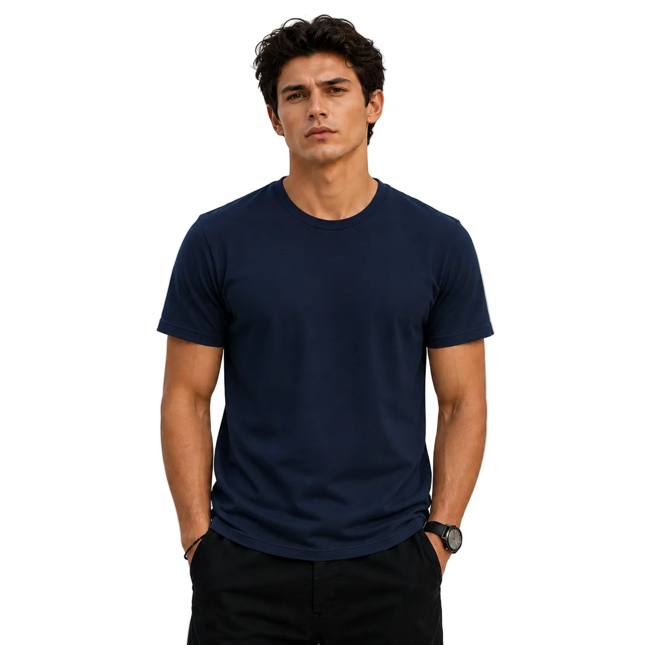 Men’s Plain Round Neck T-Shirt