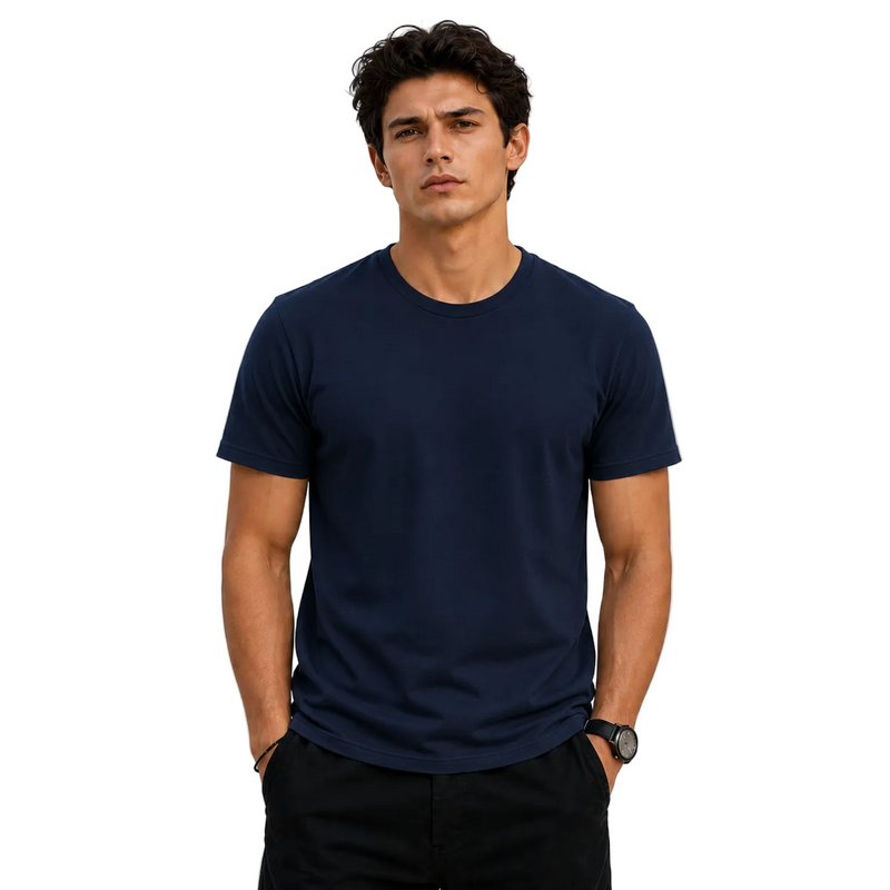 Men’s Plain Round Neck T-Shirt