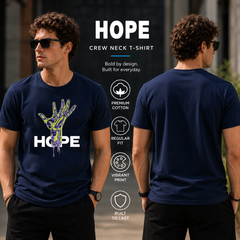 Men's Crew Neck t-shirt- Hope (170 GSM single jersey)