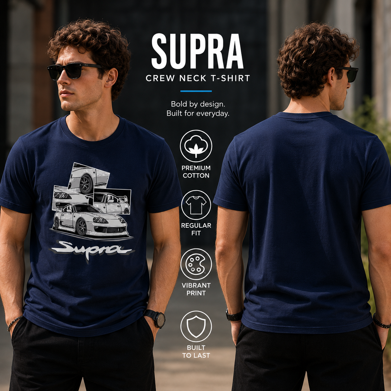 Men's Crew Neck t-shirt - Supra (170 GSM single jersey)