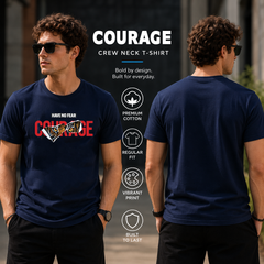 Men's Crew Neck t-shirt- Courage (170 GSM single jersey)
