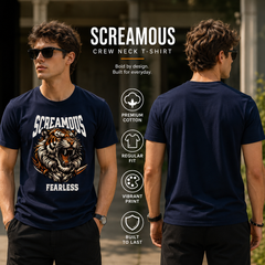 Men's Crew Neck t-shirt - Fearless (170 GSM single jersey)