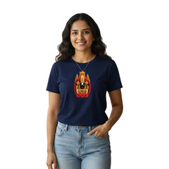 Women’s Graphic Print Round Neck T-Shirt-Thirupathi Balaji (170 GSM single jersey)