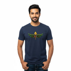 Men’s Graphic Print Round Neck T-Shirt- Murugan (170 GSM single jersey)