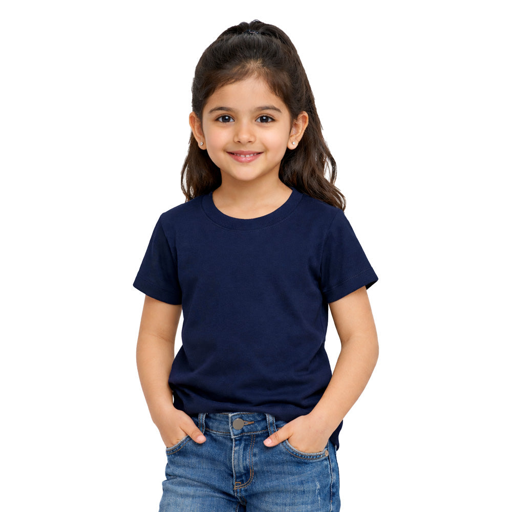 Girl’s Plain Round Neck T-Shirt
