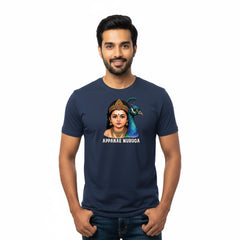 Men’s Graphic Print Round Neck T-Shirt- Murugan (170 GSM single jersey)