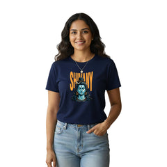 Women’s Graphic Print Round Neck T-Shirt - Shivan (170 GSM single jersey)