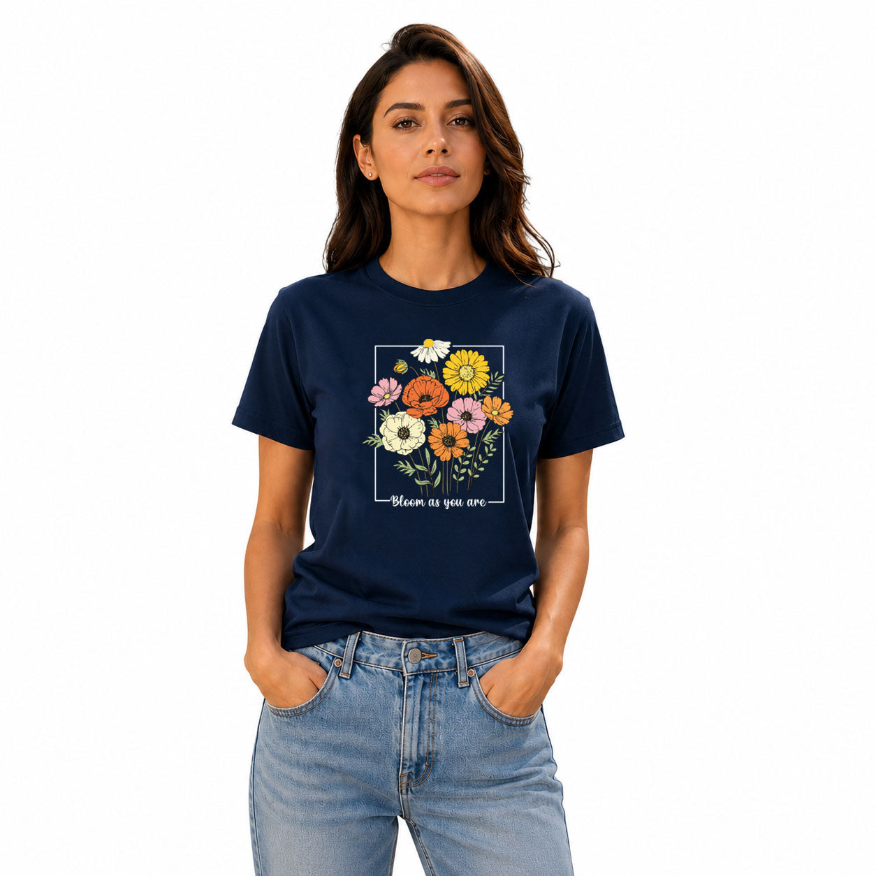 Women's Crew Neck t-shirt - Bloom as you are (170 GSM single jersey)
