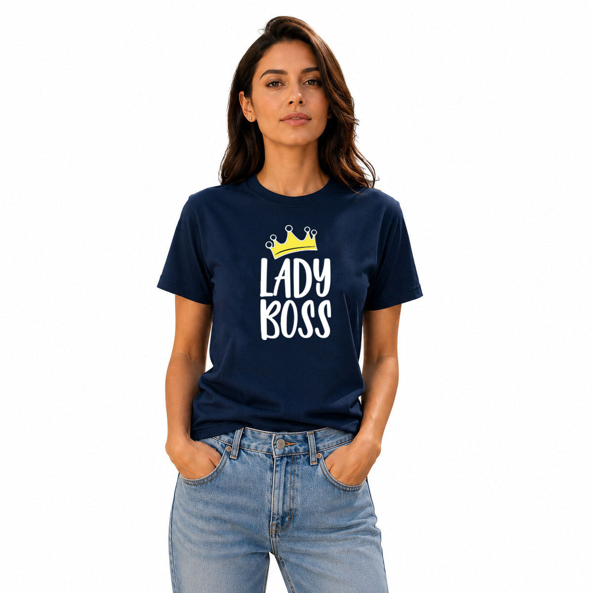 Women's Crew Neck t-shirt - Lady Boss (170 GSM single jersey)