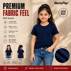 Girl’s Plain Round Neck T-Shirt