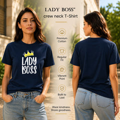 Women's Crew Neck t-shirt - Lady Boss (170 GSM single jersey)