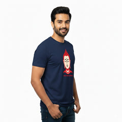 Men’s Graphic Print Round Neck T-Shirt- Buddha (170 GSM single jersey)