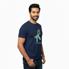 Men’s Graphic Print Round Neck T-Shirt- Krishna (170 GSM single jersey)