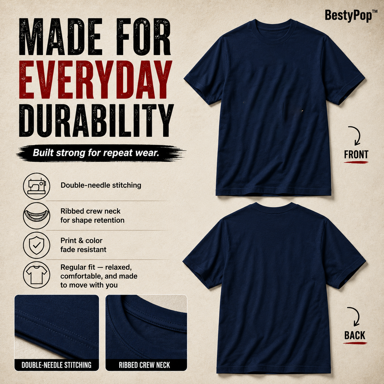 Boy’s Plain Round Neck T-Shirt