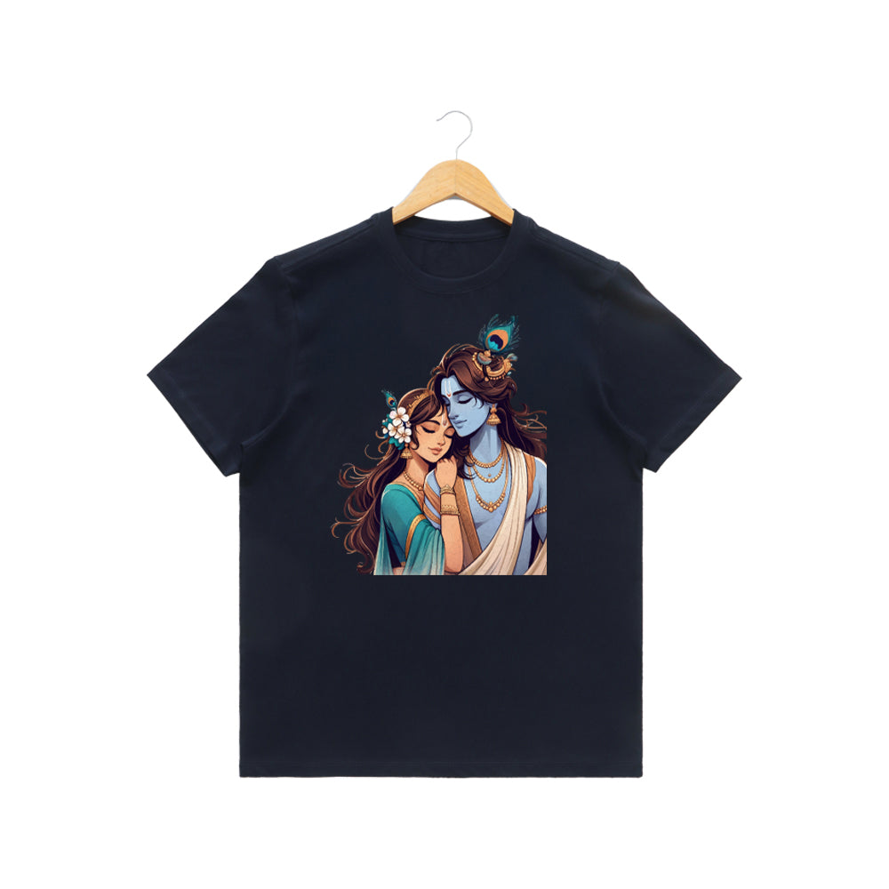 Women’s Graphic Print Round Neck T-Shirt- Krishna (170 GSM single jersey)