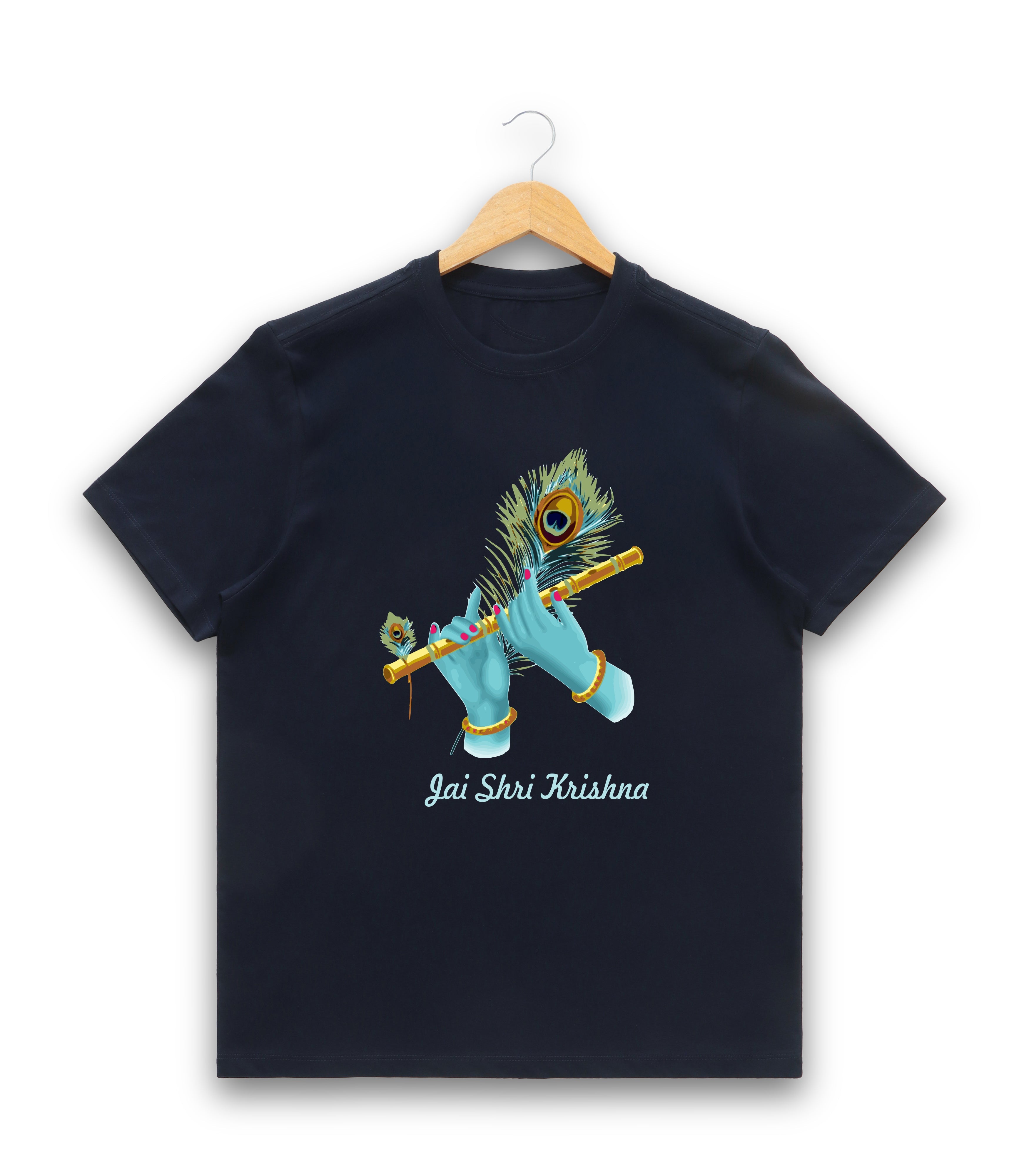 Women’s Graphic Print Round Neck T-Shirt- Krishna (170 GSM single jersey)