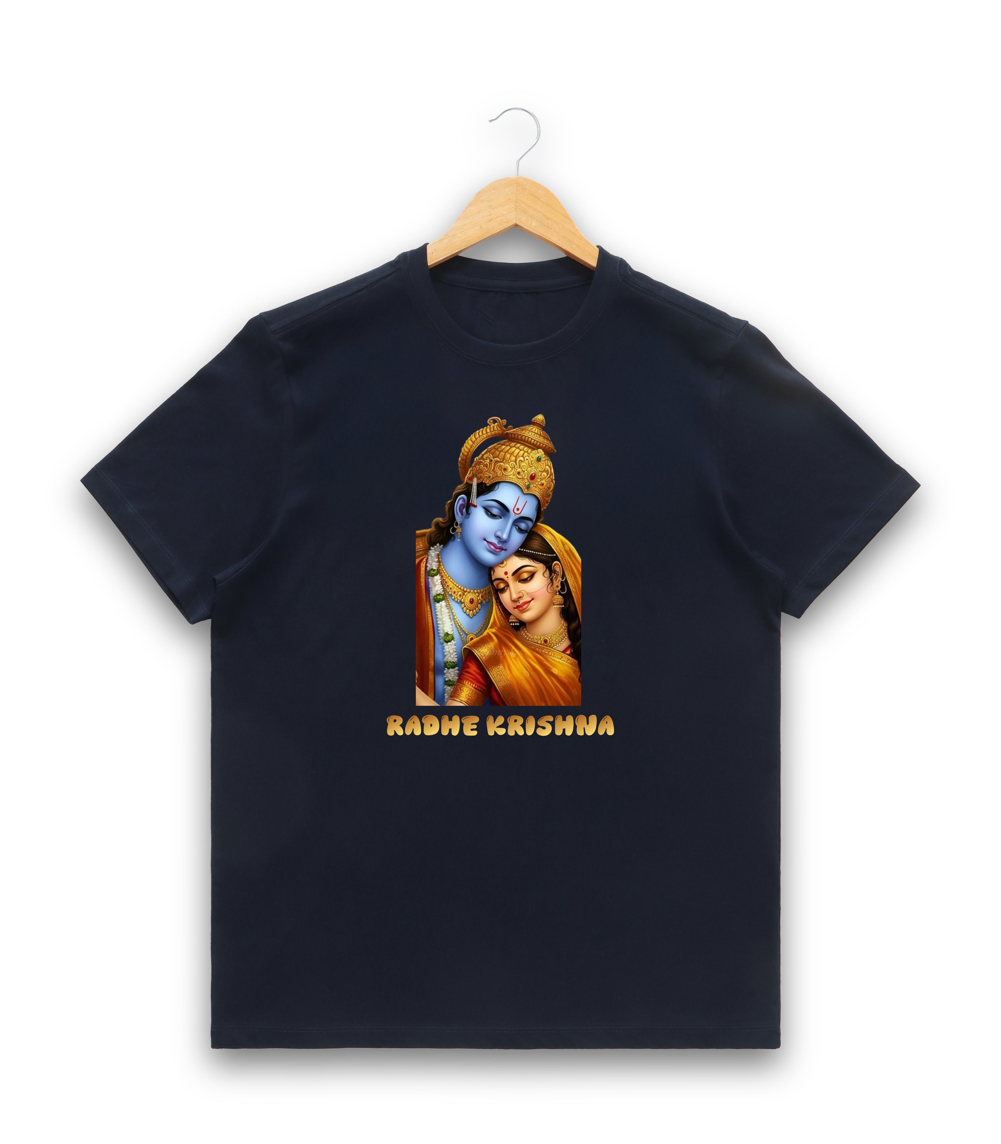Men’s Graphic Print Round Neck T-Shirt- Krishna (170 GSM single jersey)