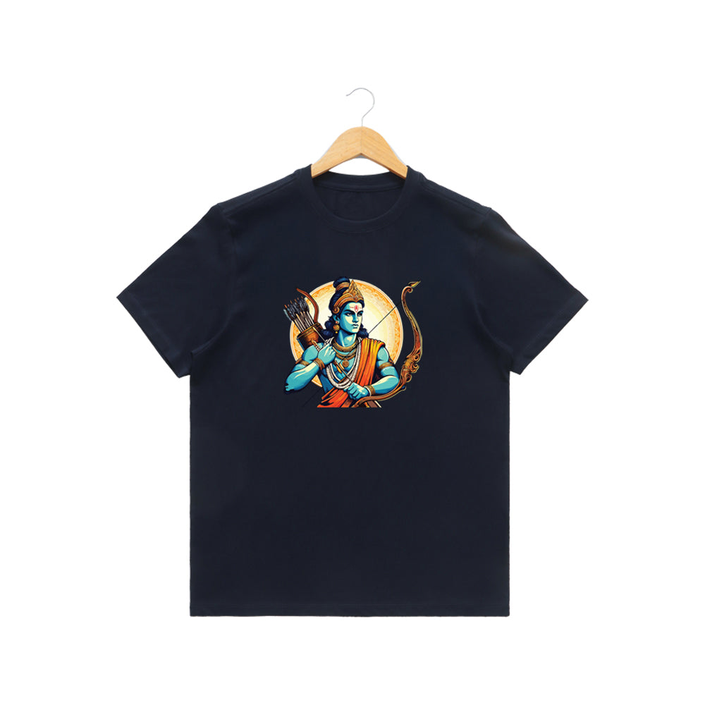Women’s Graphic Print Round Neck T-Shirt- Jai Shree Ram (170 GSM single jersey)