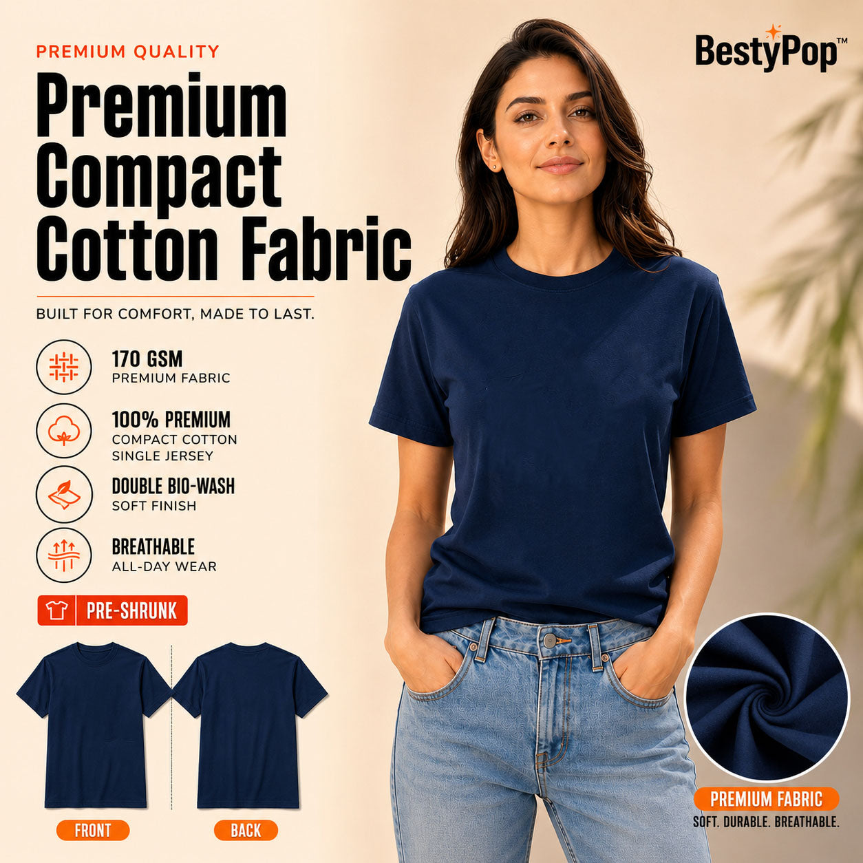 Women’s Plain Round Neck T-Shirt