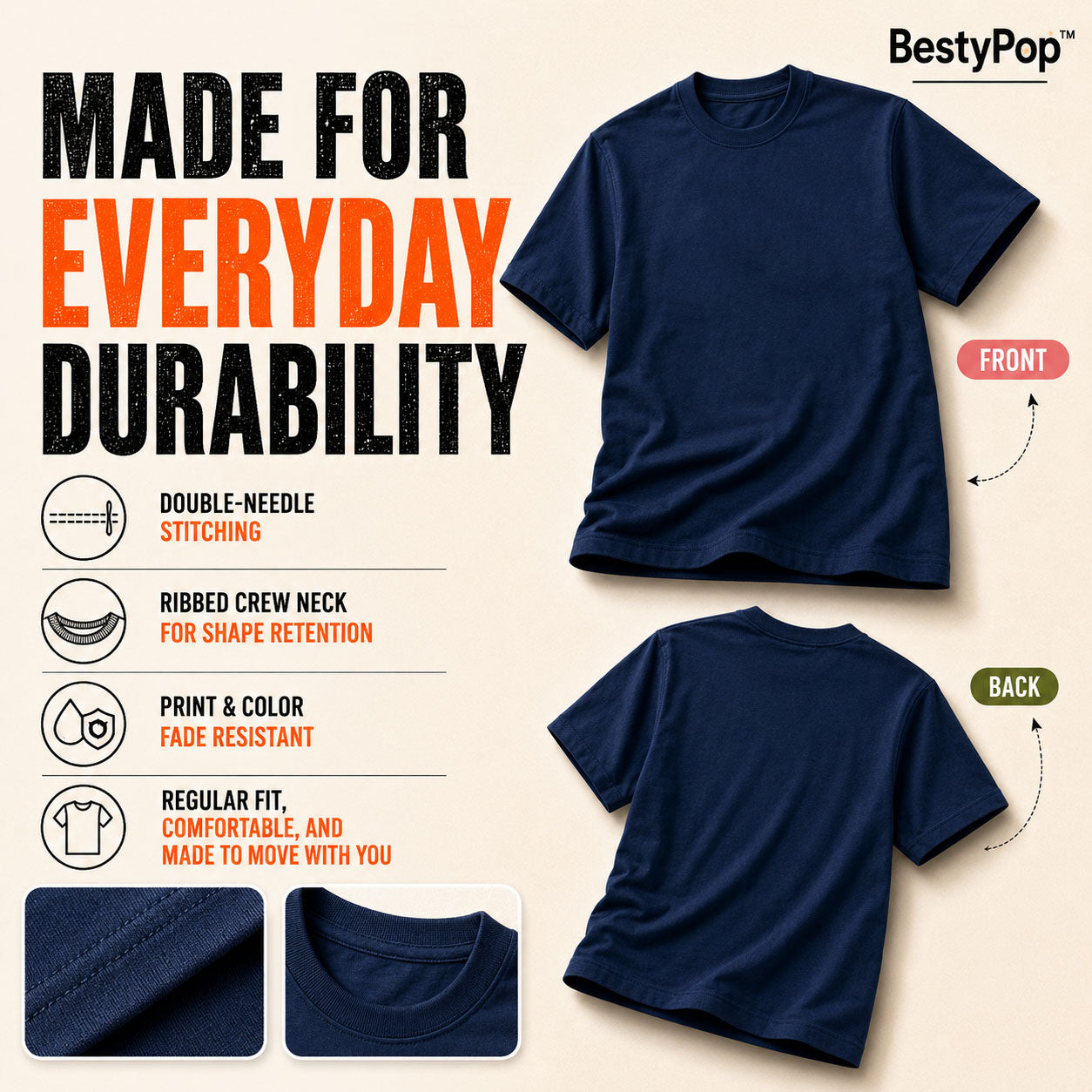 Women’s Plain Round Neck T-Shirt
